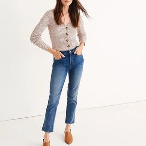 MADEWELL Stovepipe Jeans Chancery Wash Fluffy Hem Edition Size 27